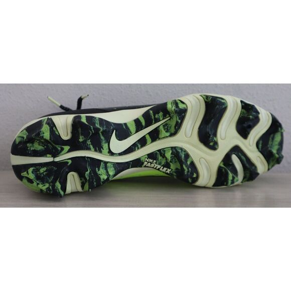 Nike FV6098-001 Men's Sz 11 Black/Lime/Volt Alpha Huarache 4 Baseball Cleats - Picture 8 of 13